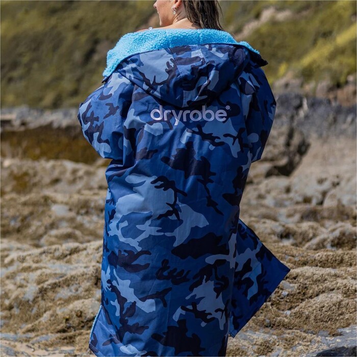 2024 Dryrobe Advance Langarmshirt Zum Wechseln Robe V3 DALSV3 - Blue Camo / Blue